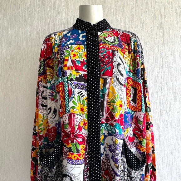 Vintage Suttles & Seawinds Bold Print Duster - Picture 4 of 11